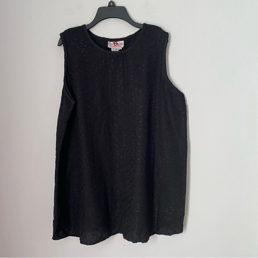 Zero to Nine Maternity Wear Women’s Eyelet Mini Slip Dress Black L